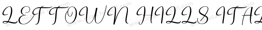 LETTOWN HILLS ITALY字体转换